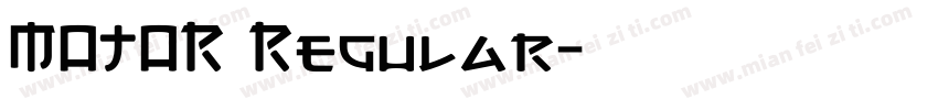 MOTOR Regular字体转换